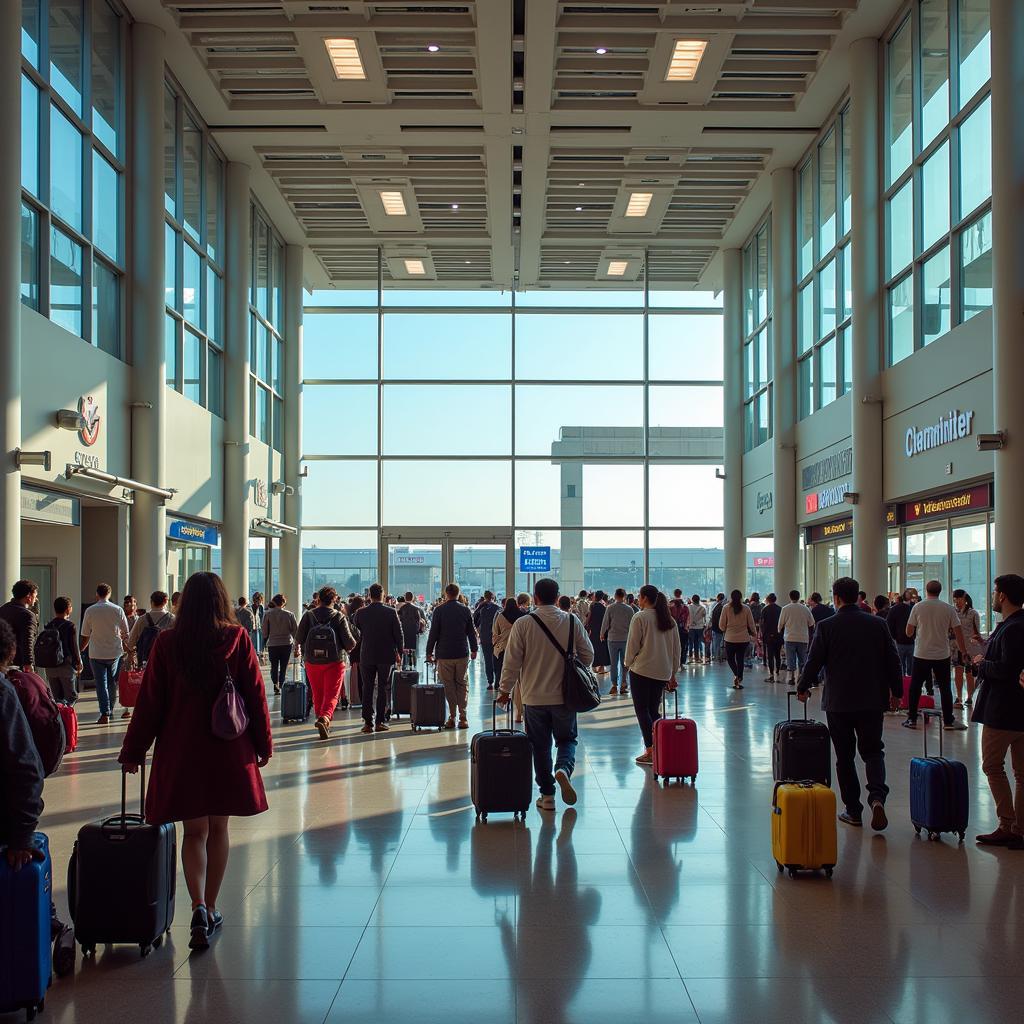 Chennai Airport arrivals area