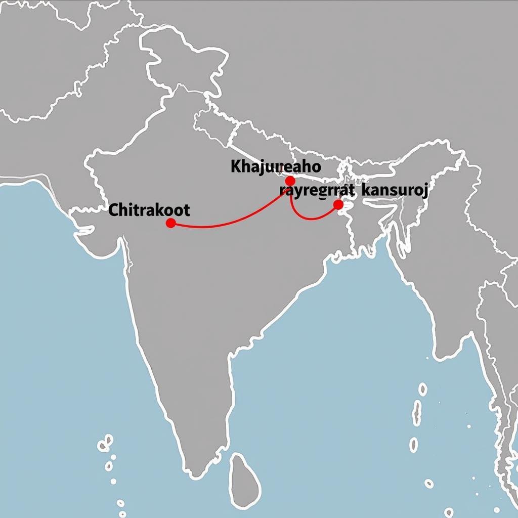 Chitrakoot Airport Flight Map