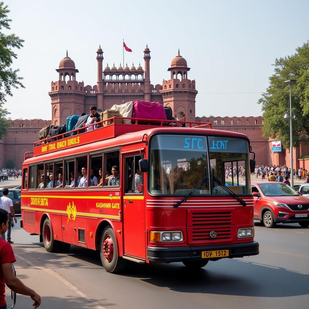 DTC Bus from Delhi Airport to ISBT