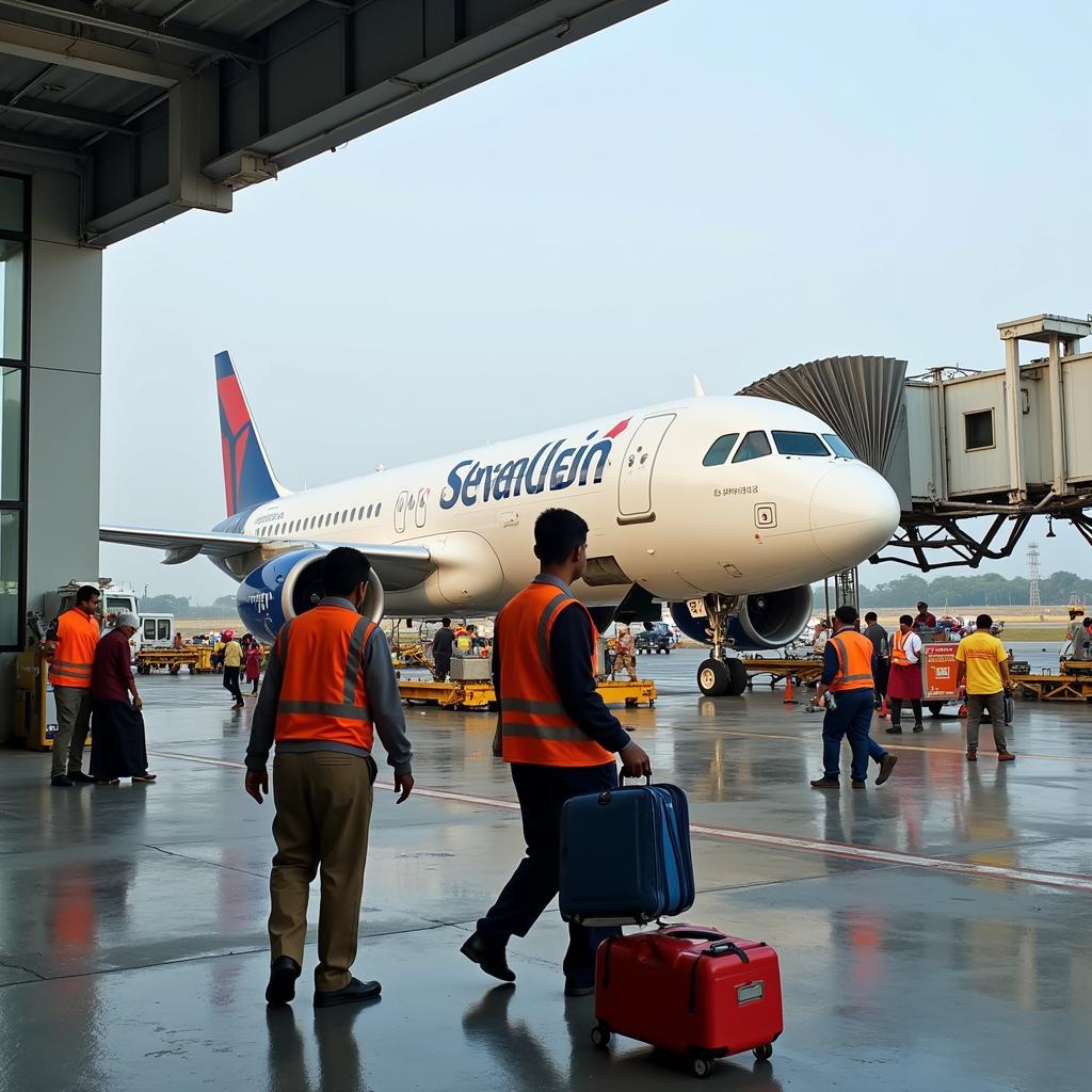 Delhi Airport Ground Staff at Work