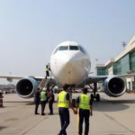 Delhi Airport Maintenance Crew at Work