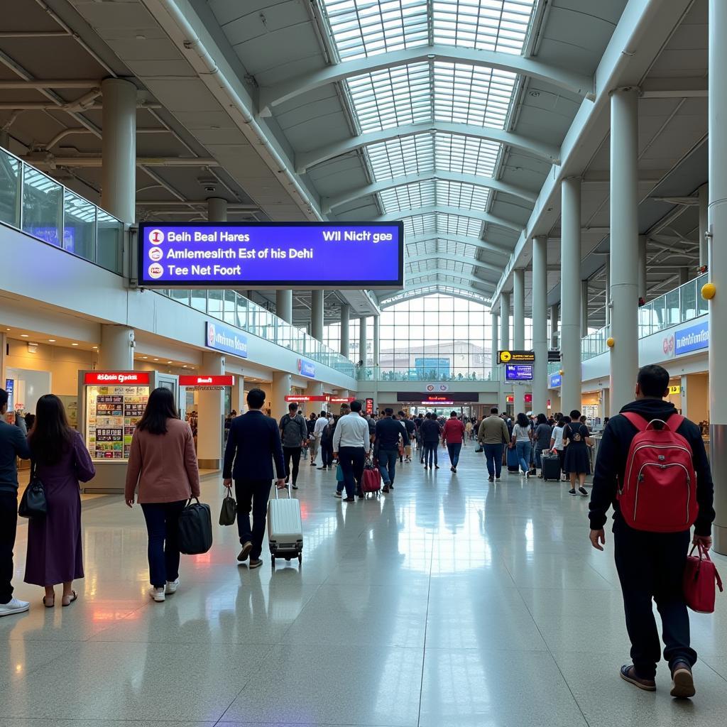 Navigating inside Delhi Airport