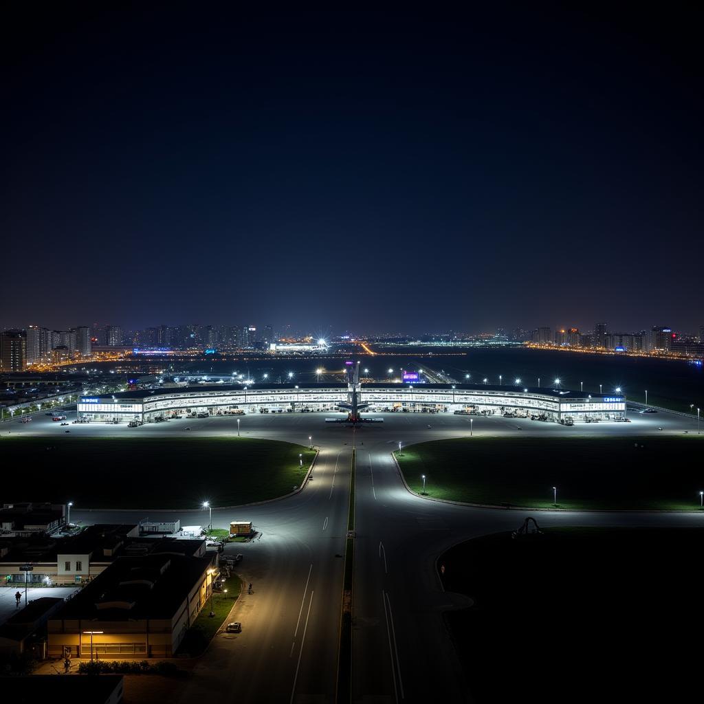 Delhi Airport at Night