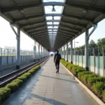 Delhi Airport T2 Metro Station Walkway