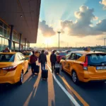 Taxi pickup at Delhi Airport