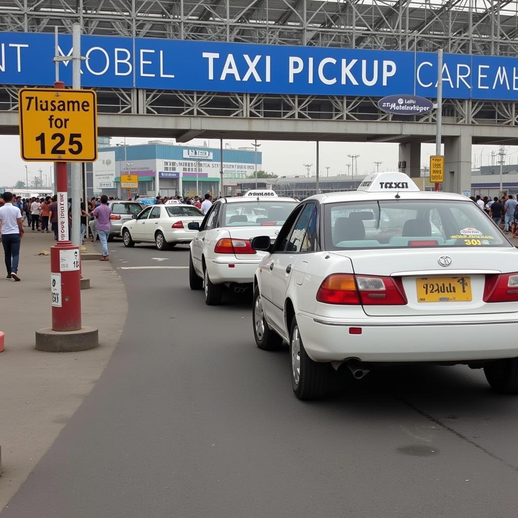 Taxi Pickup Area at Delhi Airport