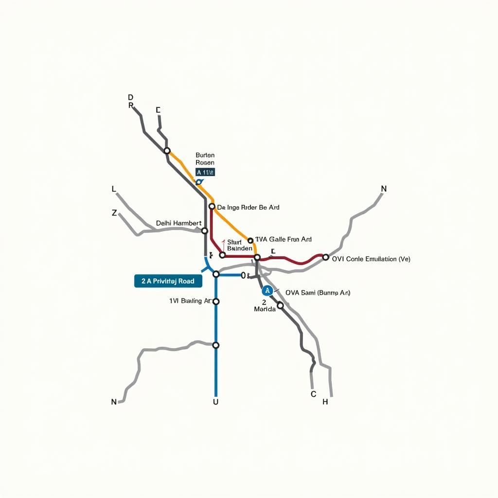 Delhi Metro Map for 2 A Prithviraj Road