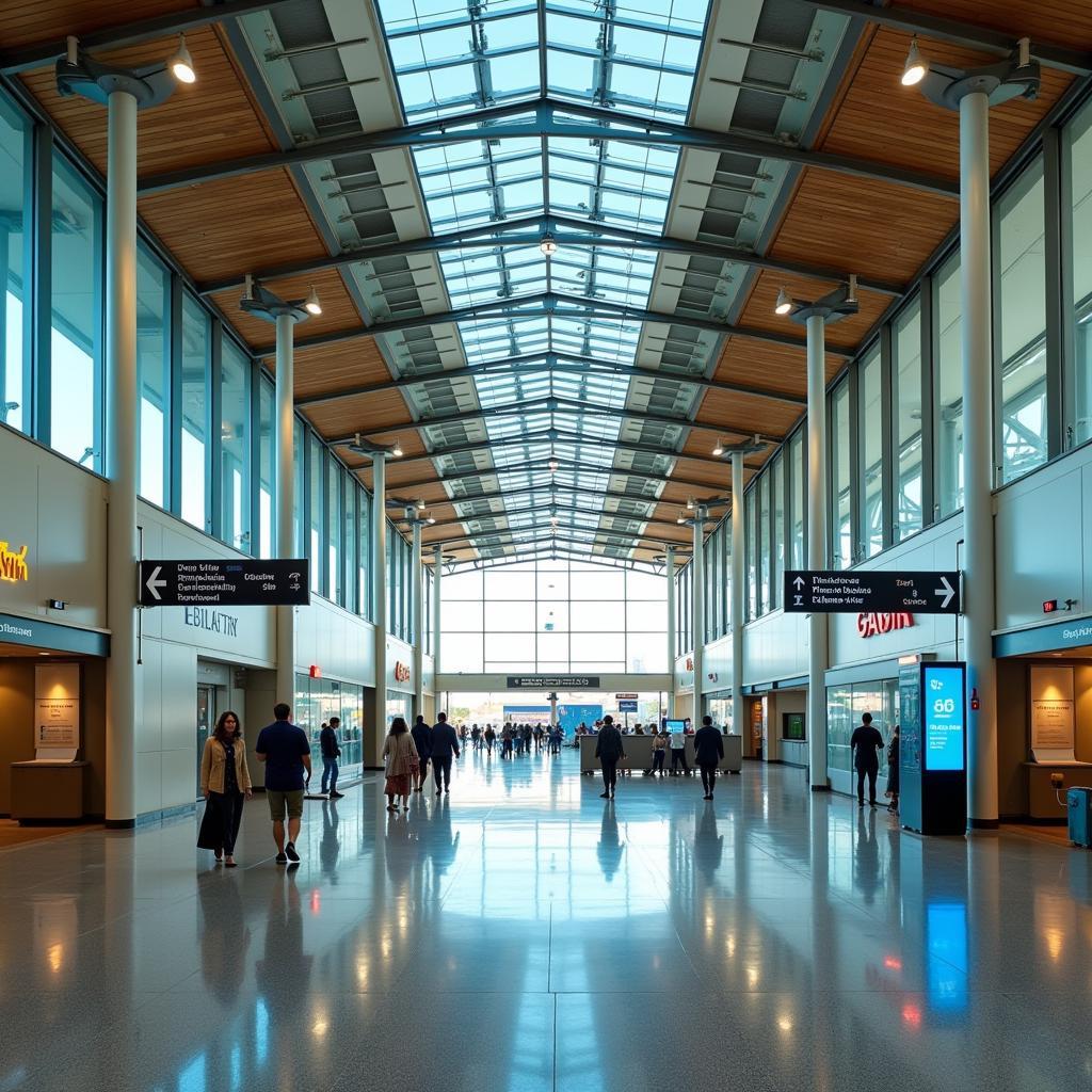 Arriving at Dubai Airport - Navigating the arrival hall for your transfer.