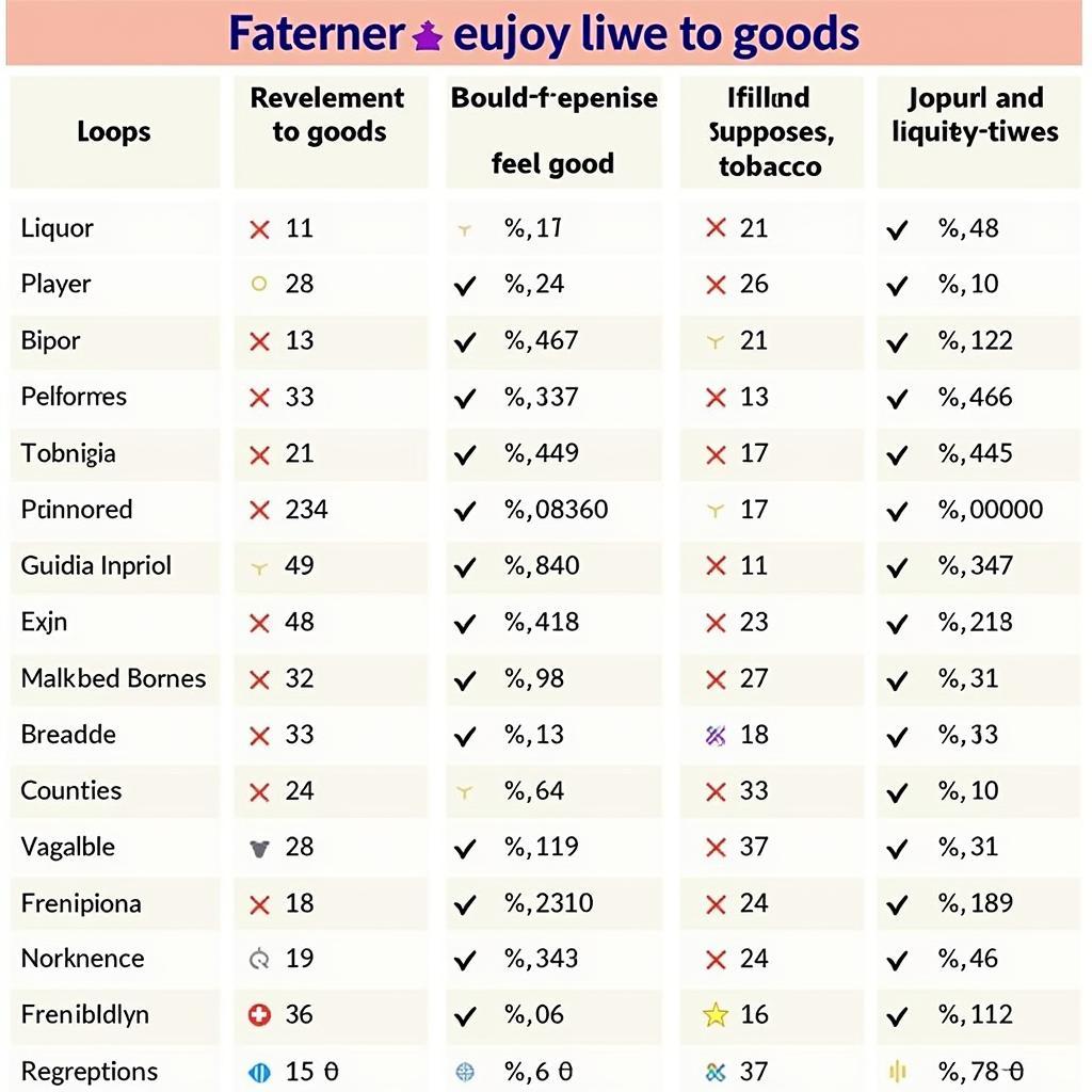 Duty-Free Allowance Chart by Country