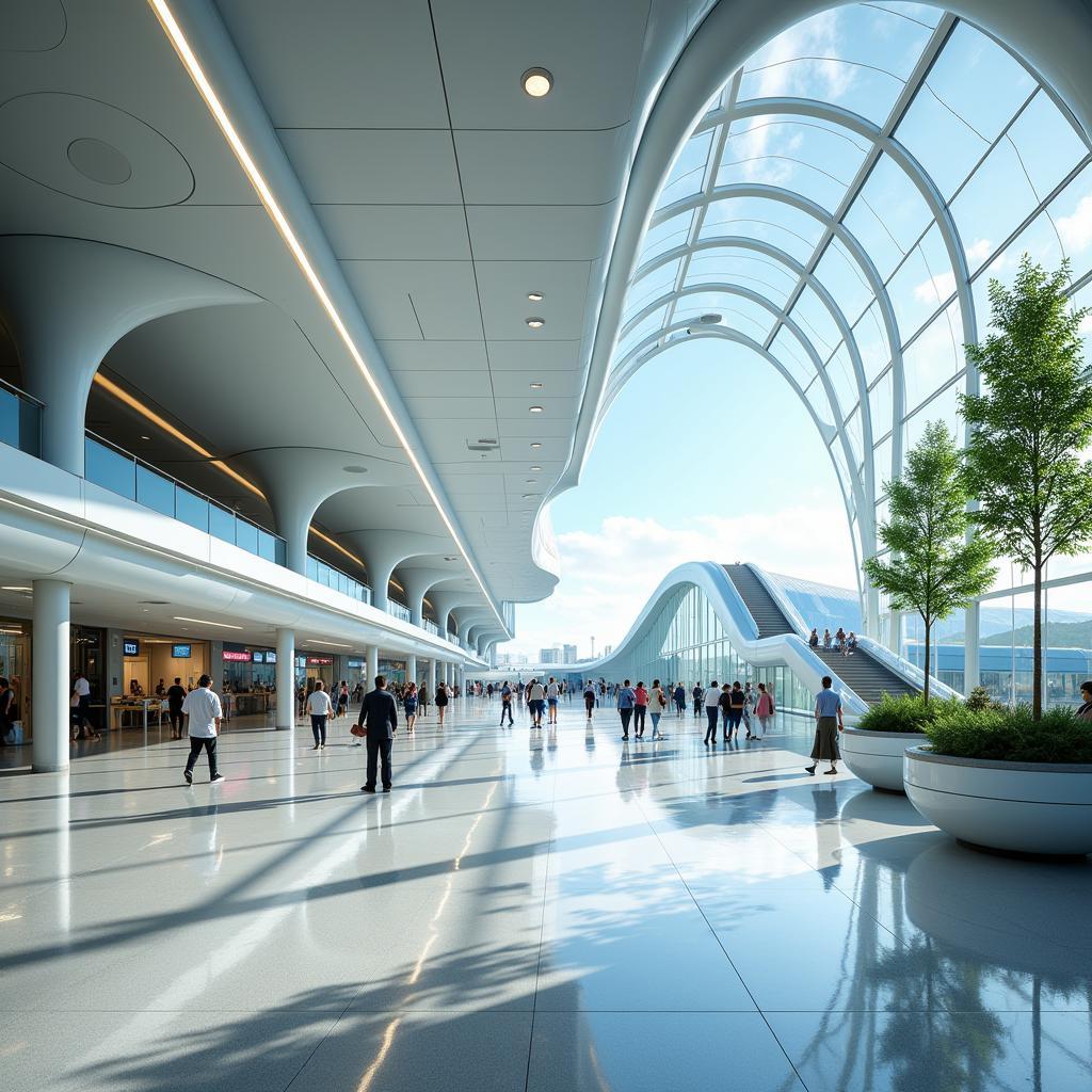 Conceptual Image of a Futuristic Airport