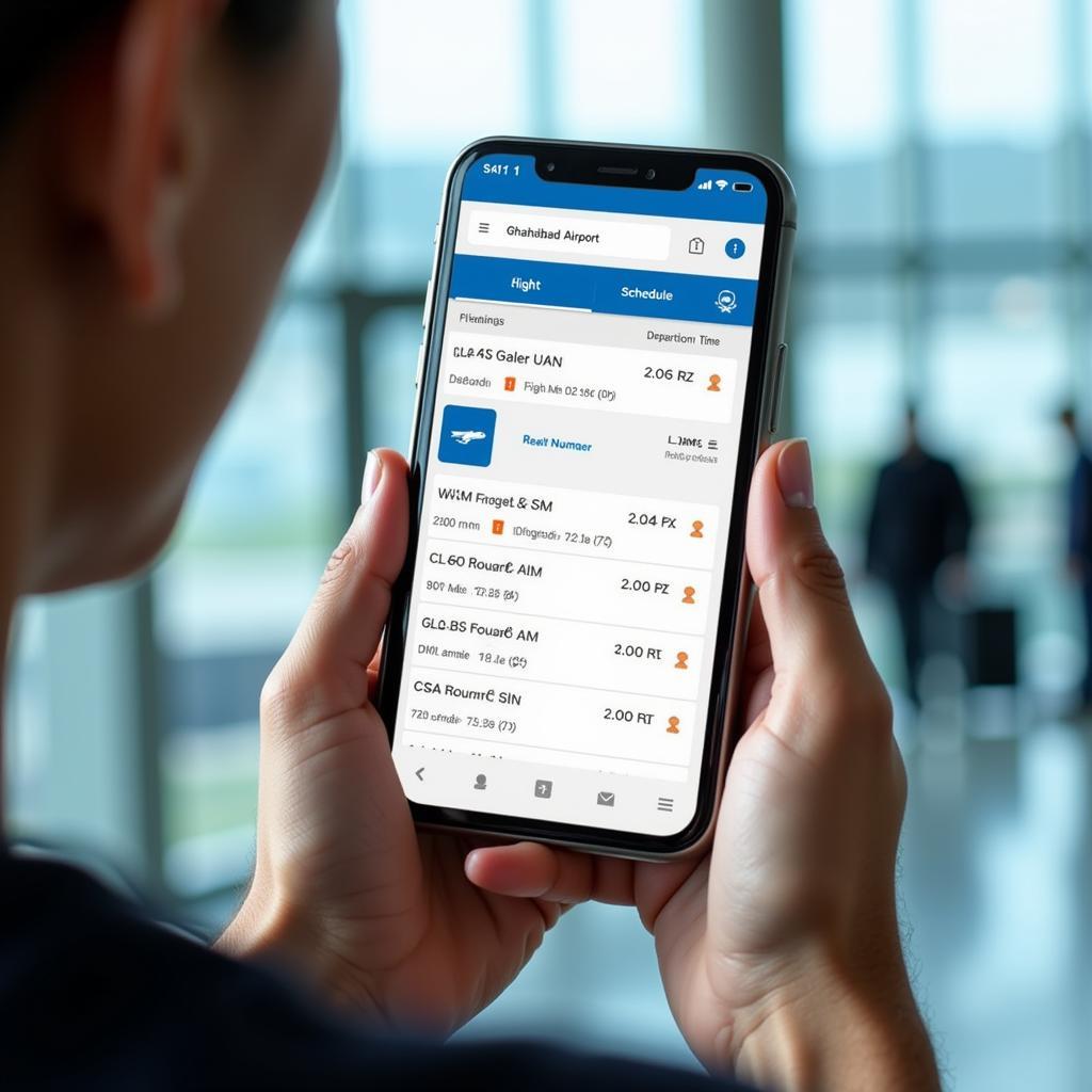 Checking Ghaziabad Airport Flight Schedule on a Mobile App