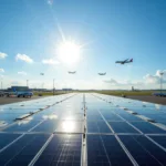 Solar Panels on Airport Terminal Roof