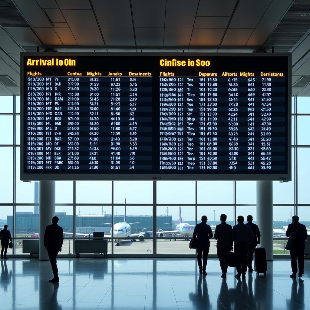 Gwalior Airport Flight Schedule Information Board