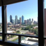 Uptown Charlotte Skyline from Hilton Garden Inn