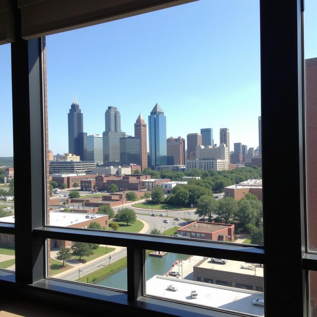 Uptown Charlotte Skyline from Hilton Garden Inn