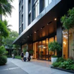 Modern and stylish exterior of a ho chi minh city airport hotel with convenient access to Tan Son Nhat International Airport