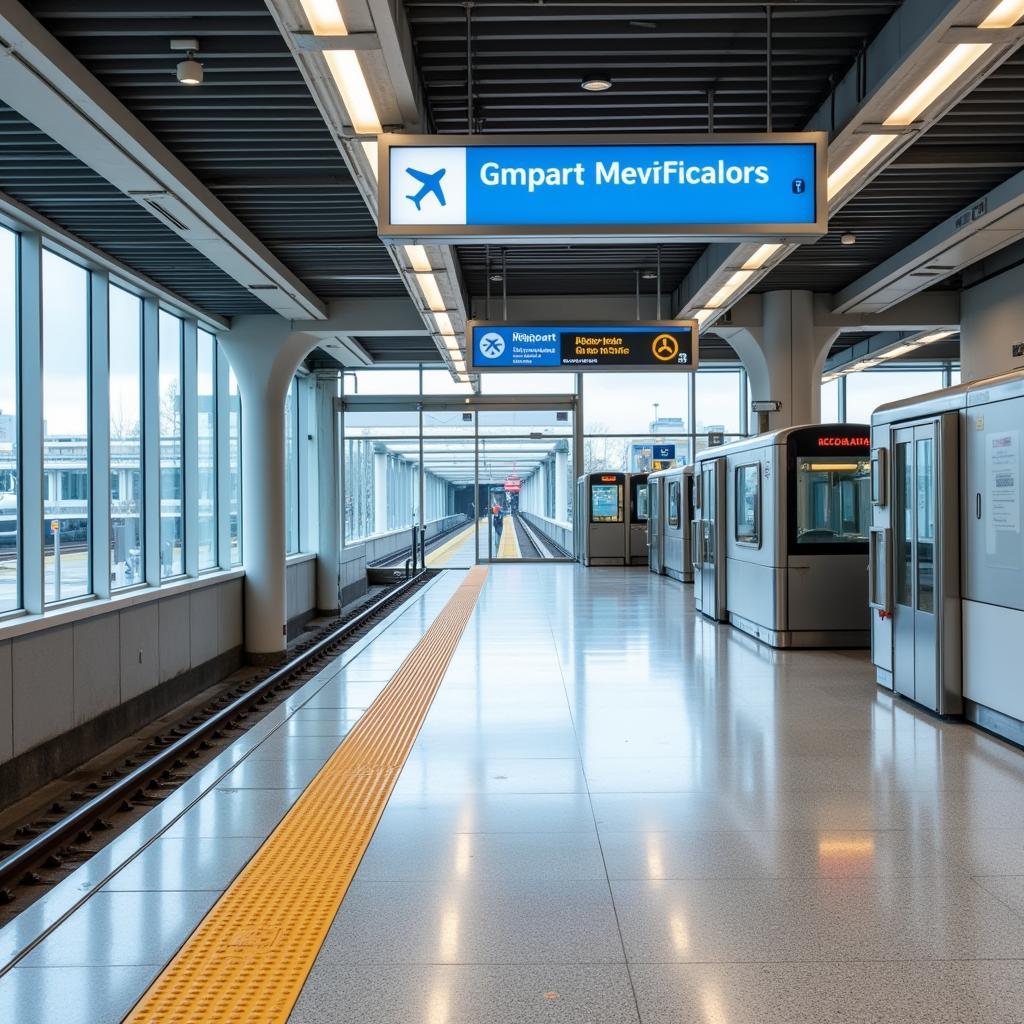 Hyderabad Airport Metro Station Interior