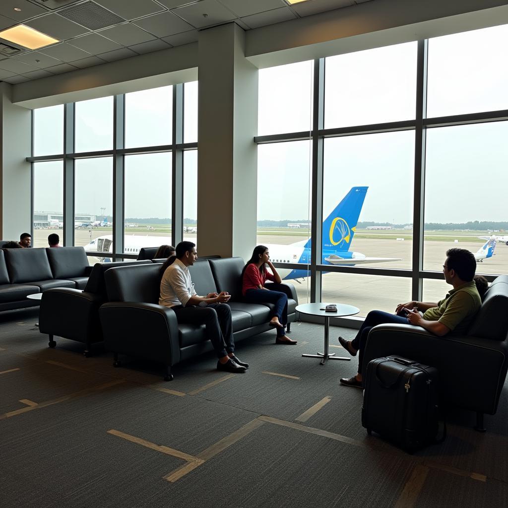 Hyderabad Airport Waiting Area Passengers