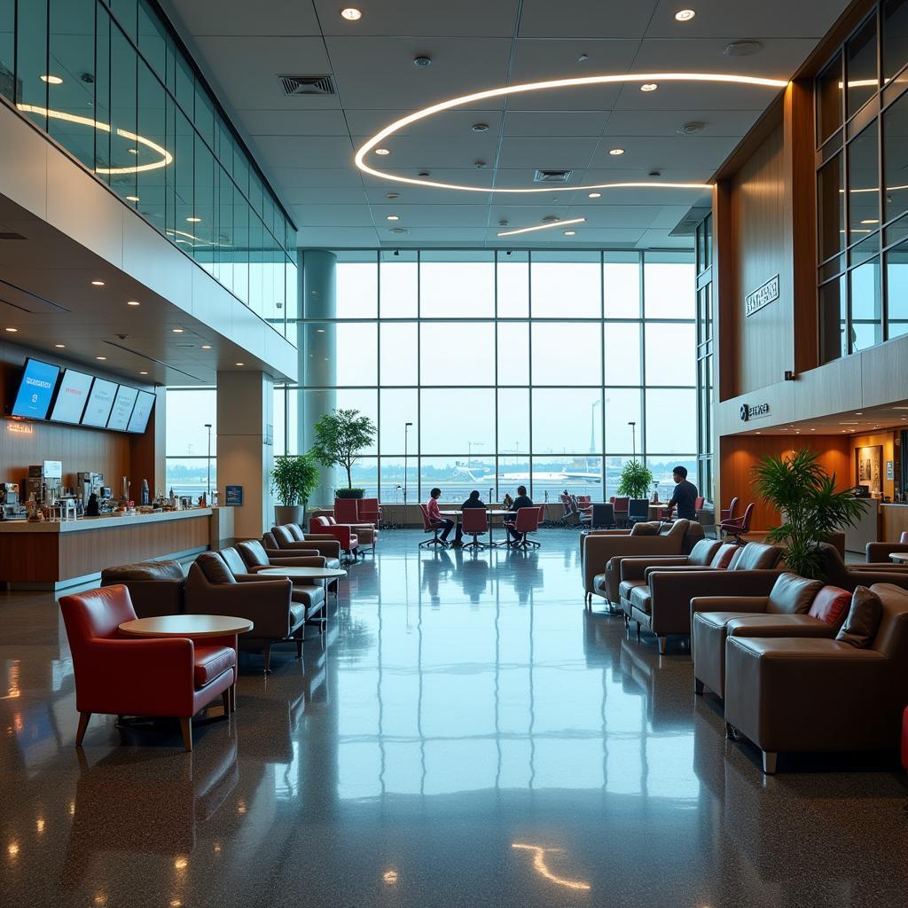 Modern Interior of IGI Airport Terminal