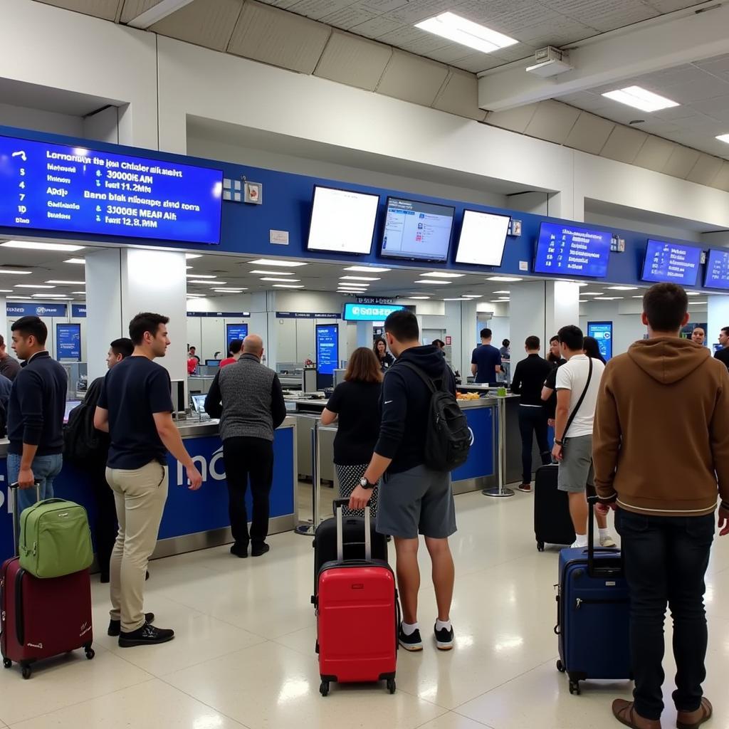 IndiGo check-in counters at Terminal 1, Mumbai Airport