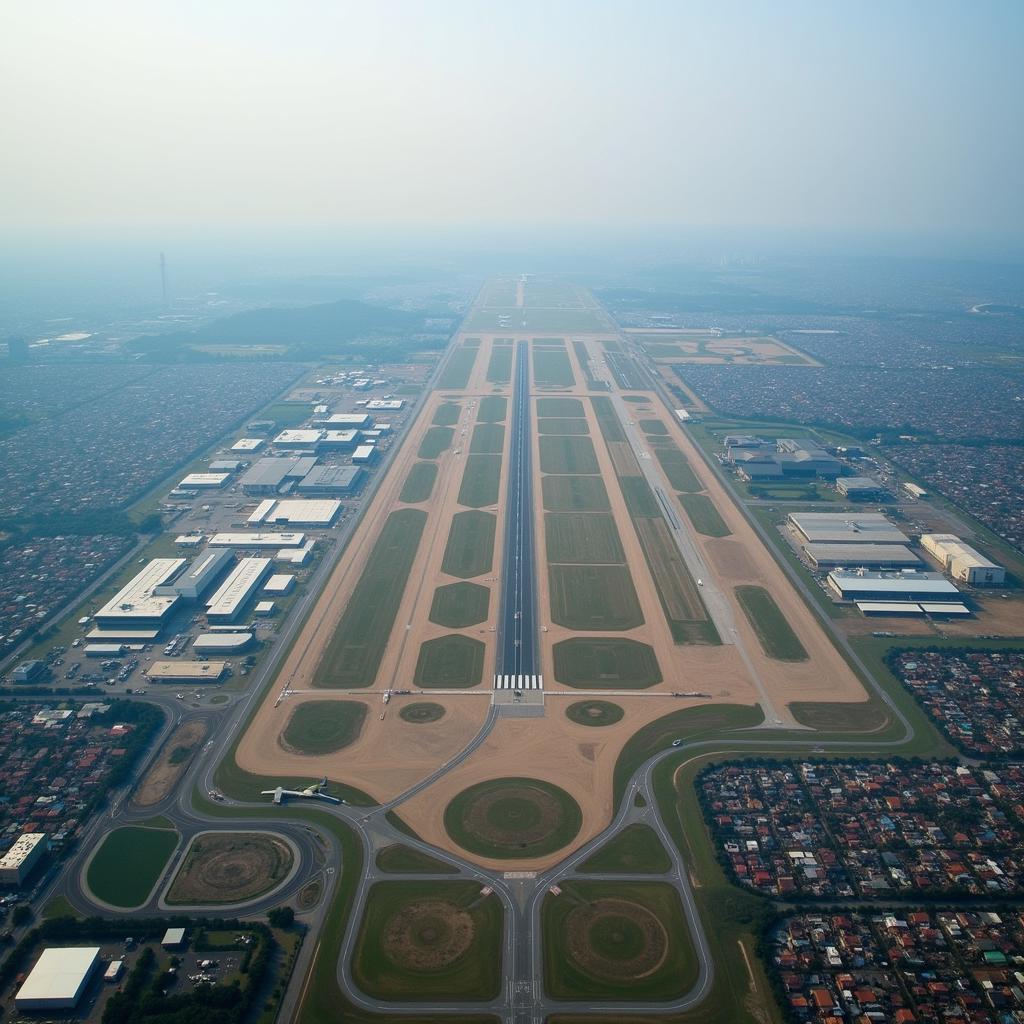 Aerial View of Indira Gandhi International Airport