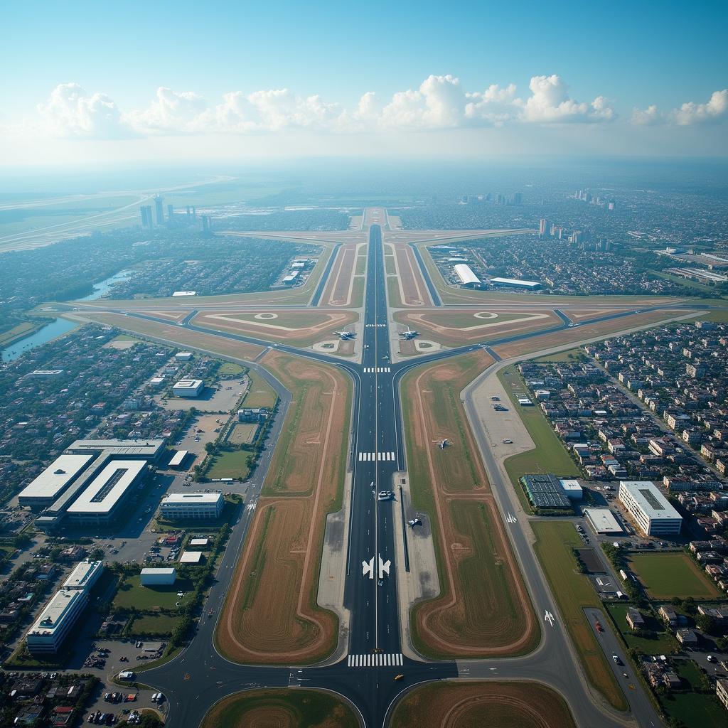 Indira Gandhi International Airport Aerial View