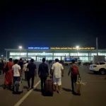 Indore Airport Night Arrivals