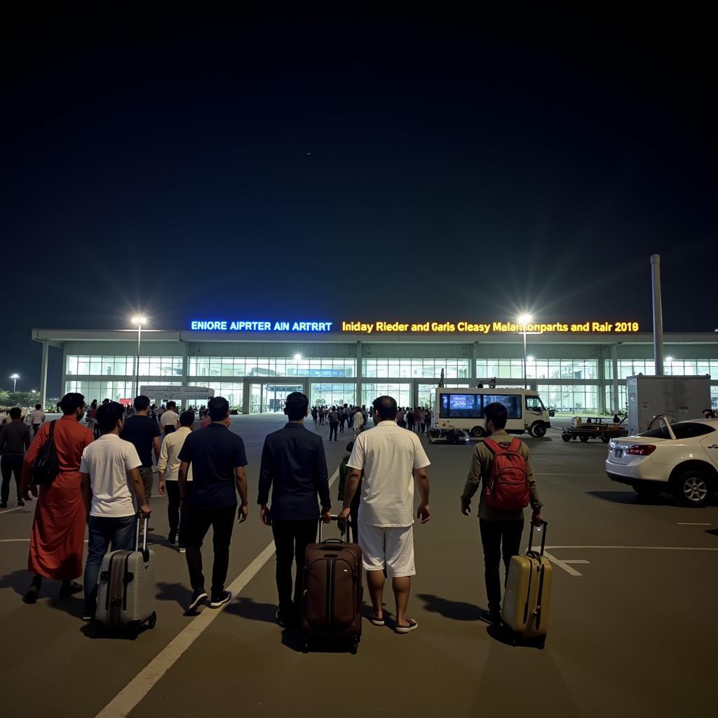 Indore Airport Night Arrivals