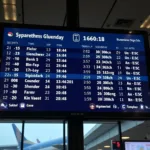 Kanpur Airport Flight Information Display Screen