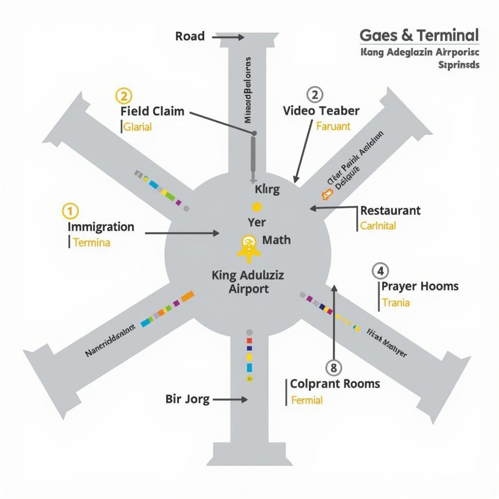 King Abdulaziz International Airport Terminal Map