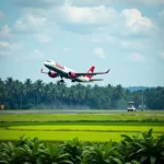 Aircraft Taking Off at Kochi Airport