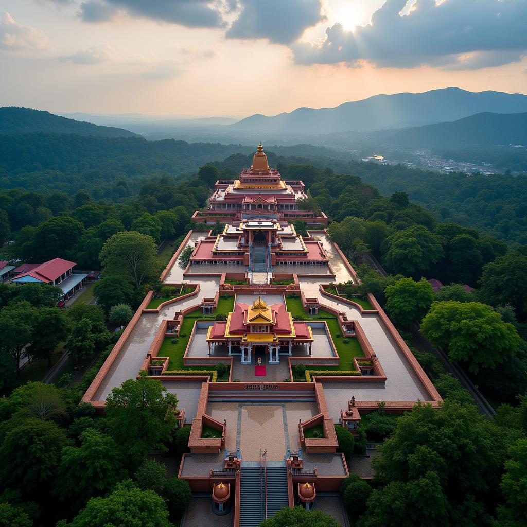 Aerial View of Kukke Subramanya Temple