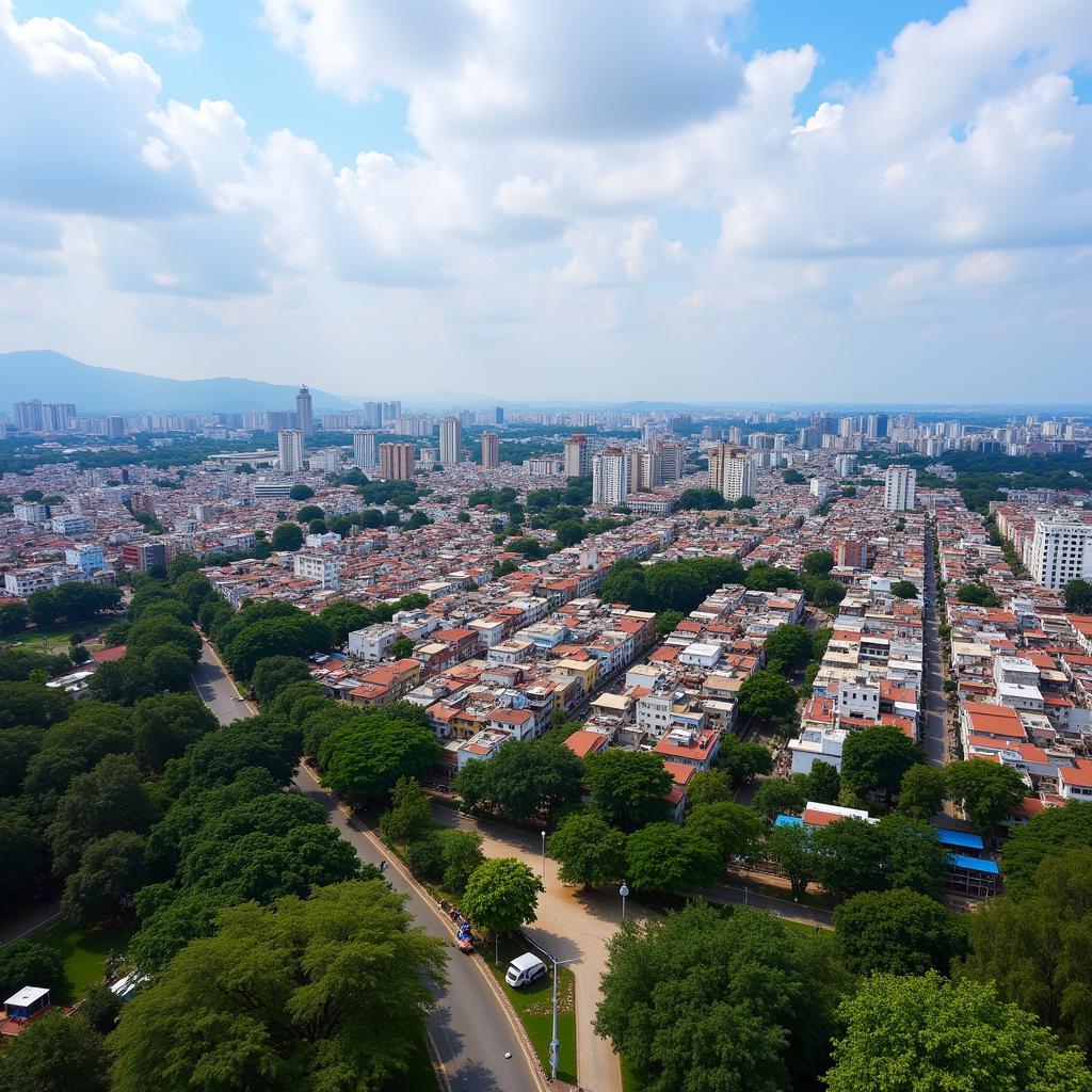 Latur Cityscape From Above