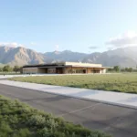 Architectural rendering of the new Leh Airport terminal