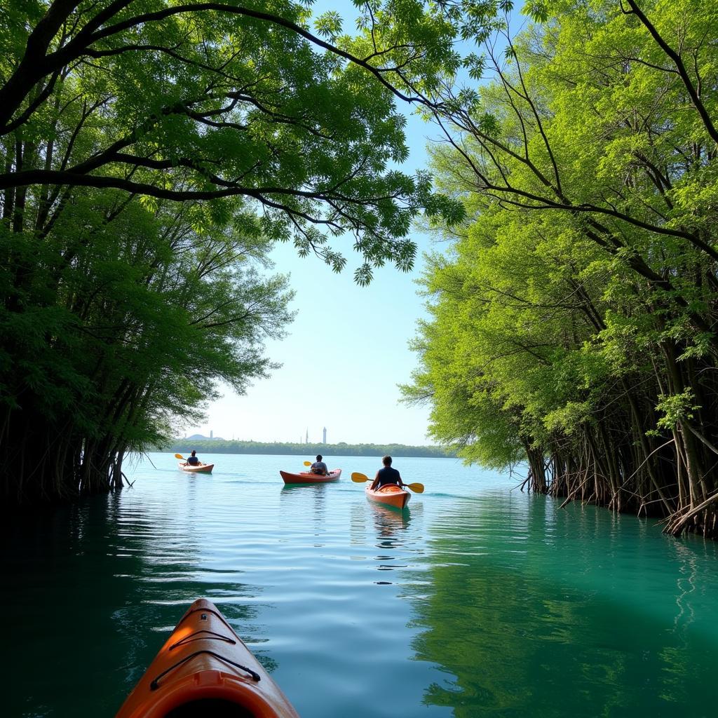 Mangrove National Park near Abu Dhabi Airport