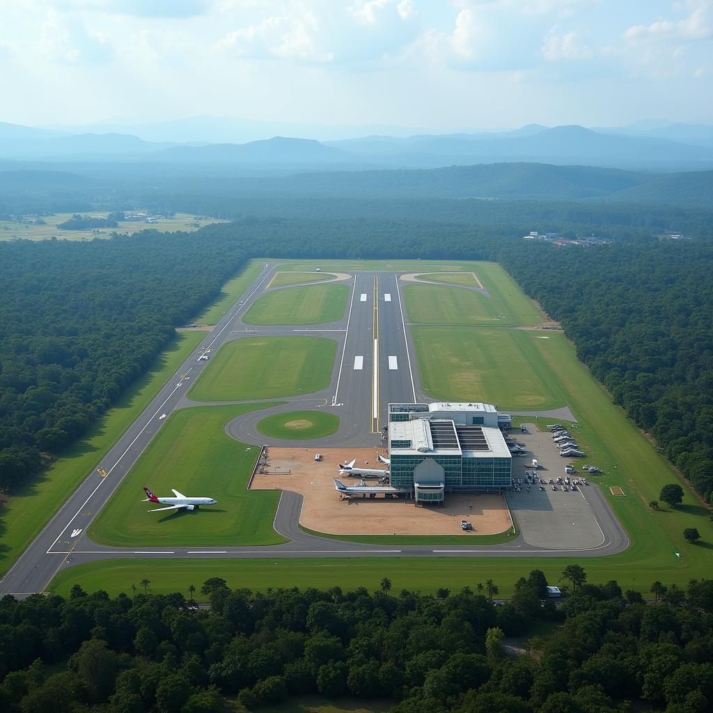 Mattala Rajapaksa International Airport Aerial View