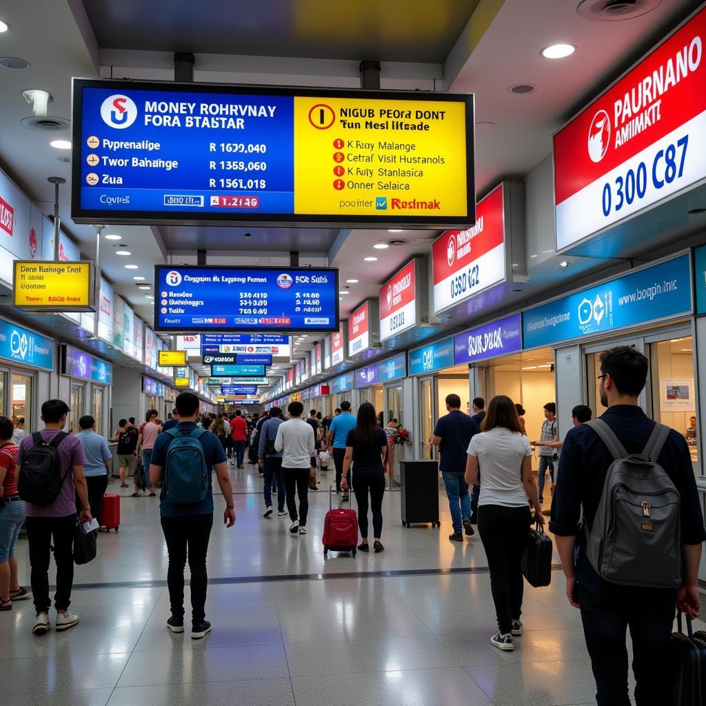 Money Exchange Counters at Bangkok Airport