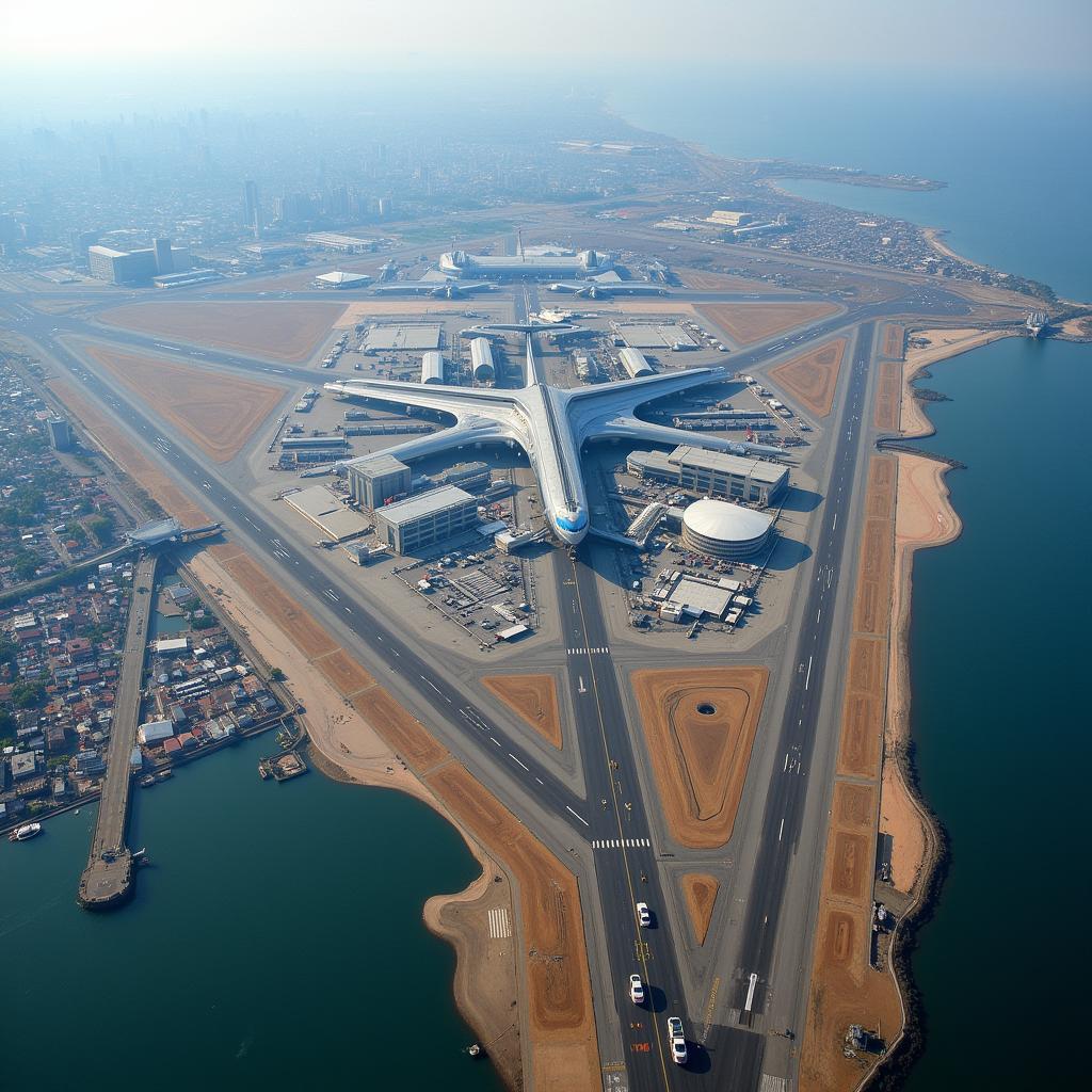 Mumbai Airport Aerial View