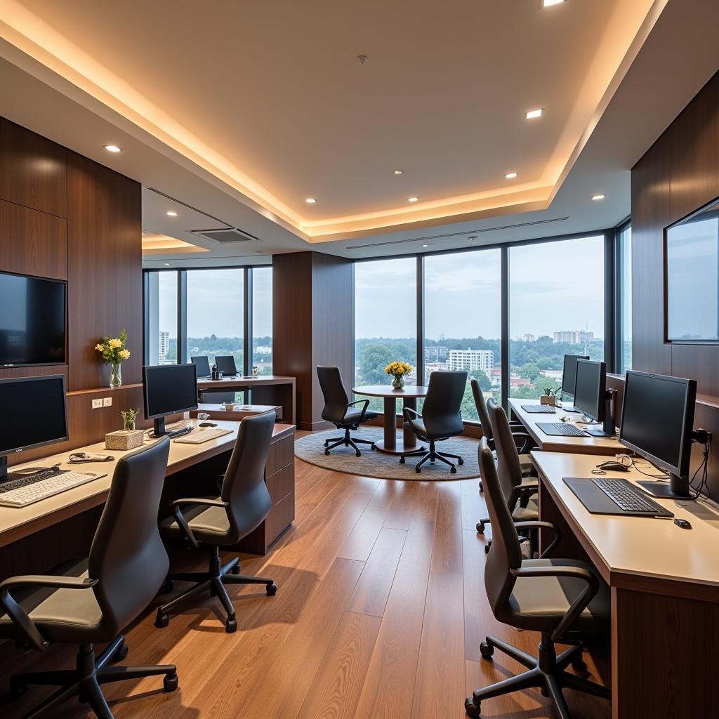 Modern Business Center in Mumbai Airport Hotel