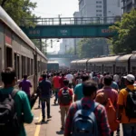 Local train at Andheri Station