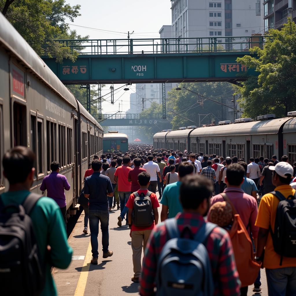 Local train at Andheri Station