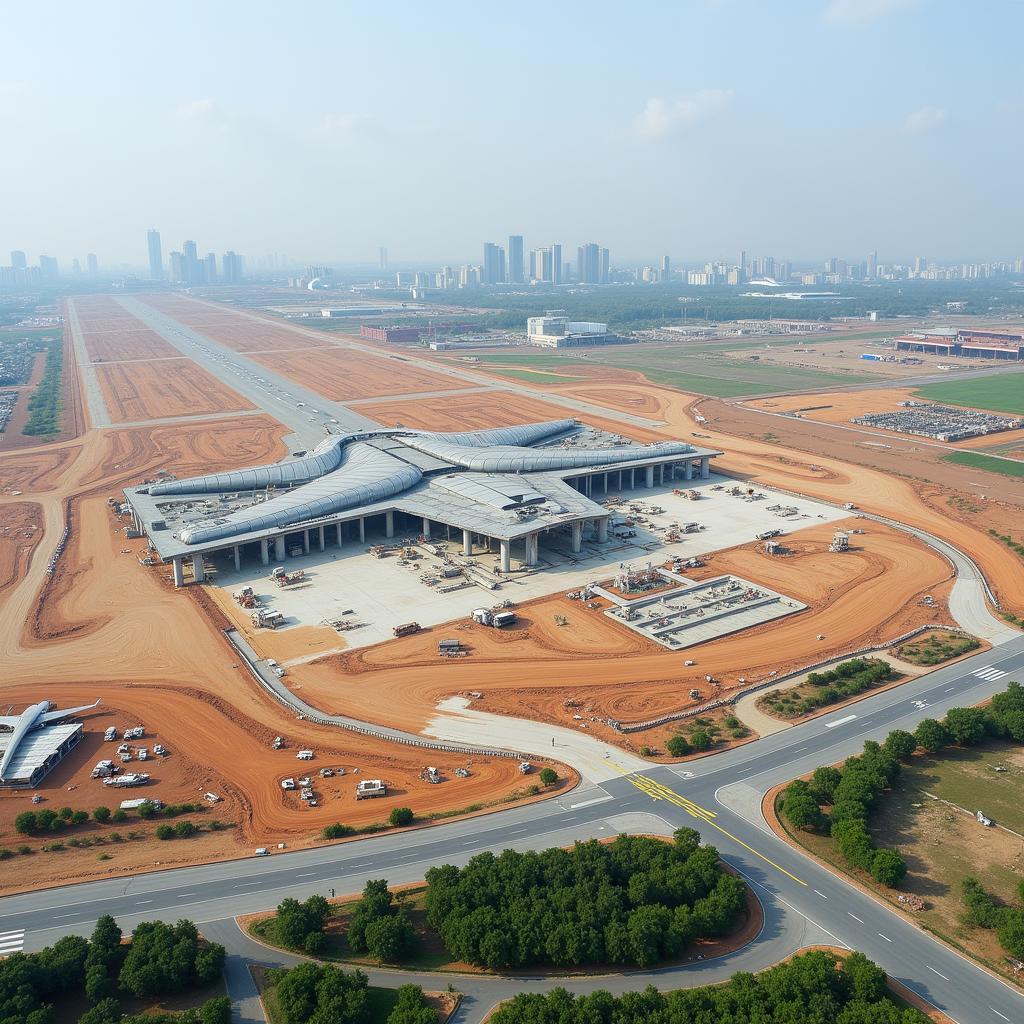 Navi Mumbai Airport Construction Progress