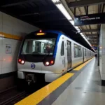 Delhi Metro Airport Express Line at New Delhi Railway Station