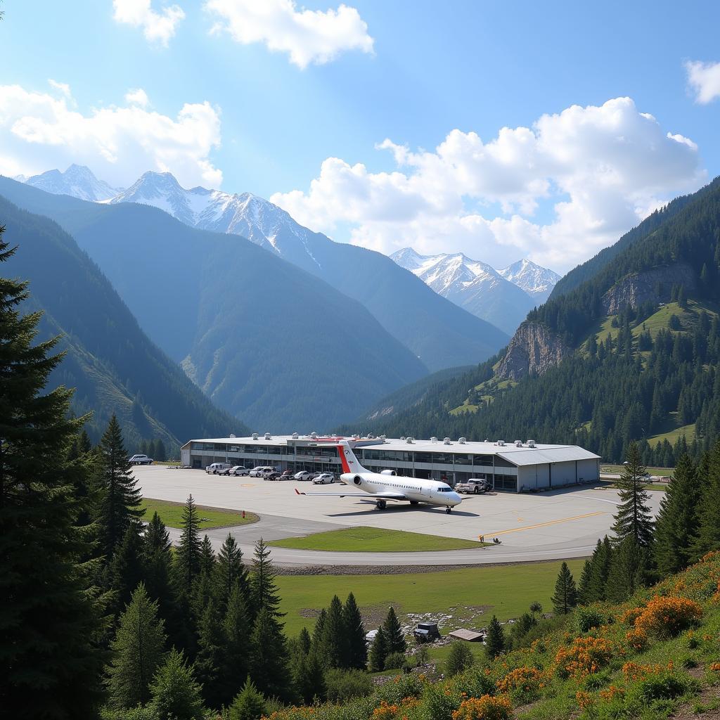 Pakyong Airport in Sikkim, India