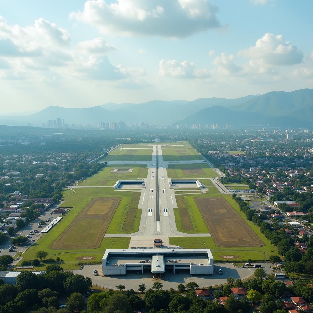 Patan Airport Aerial View