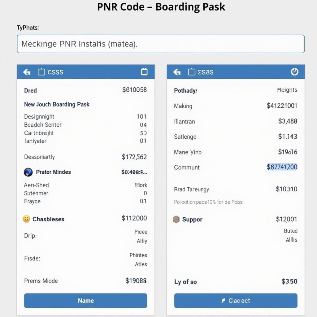 Example of a PNR on an airport boarding pass