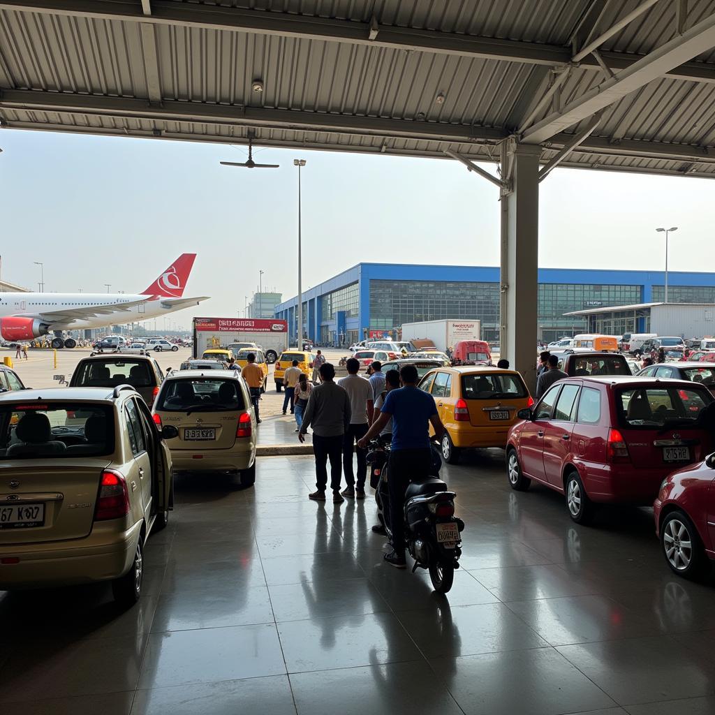 Prepaid taxi stand at Bagdogra Airport