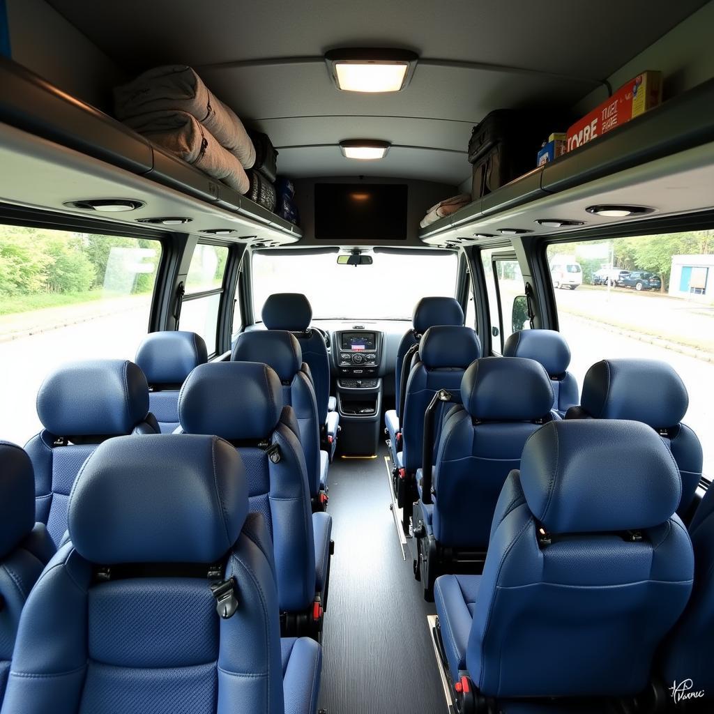 Interior view of a Punbus Volvo bus