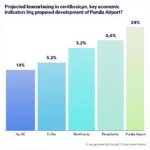 Purulia Airport Economic Impact: A graph illustrating the projected economic growth in Purulia following the airport's upgrade, showcasing potential increases in tourism revenue, job creation, and foreign investment.