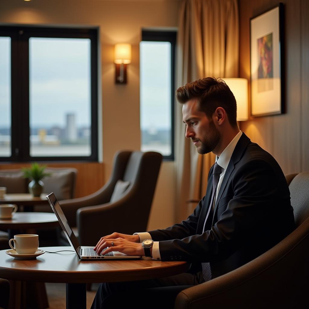 Working in a Regalia Airport Lounge